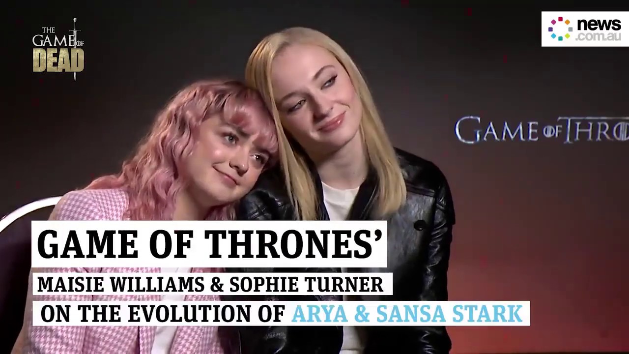 Maisie williams and sophie turner captions