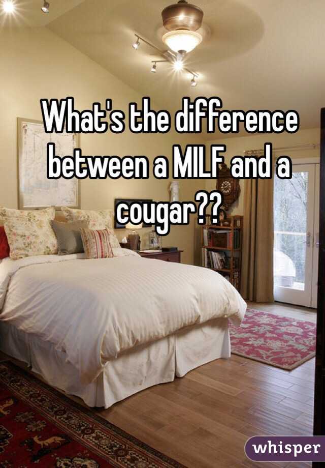 Difference between a milf and a cougar