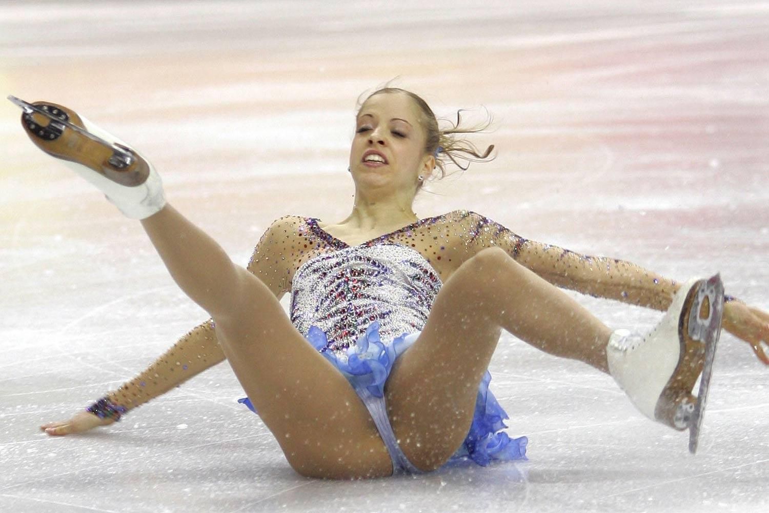 Naked girls ice skating